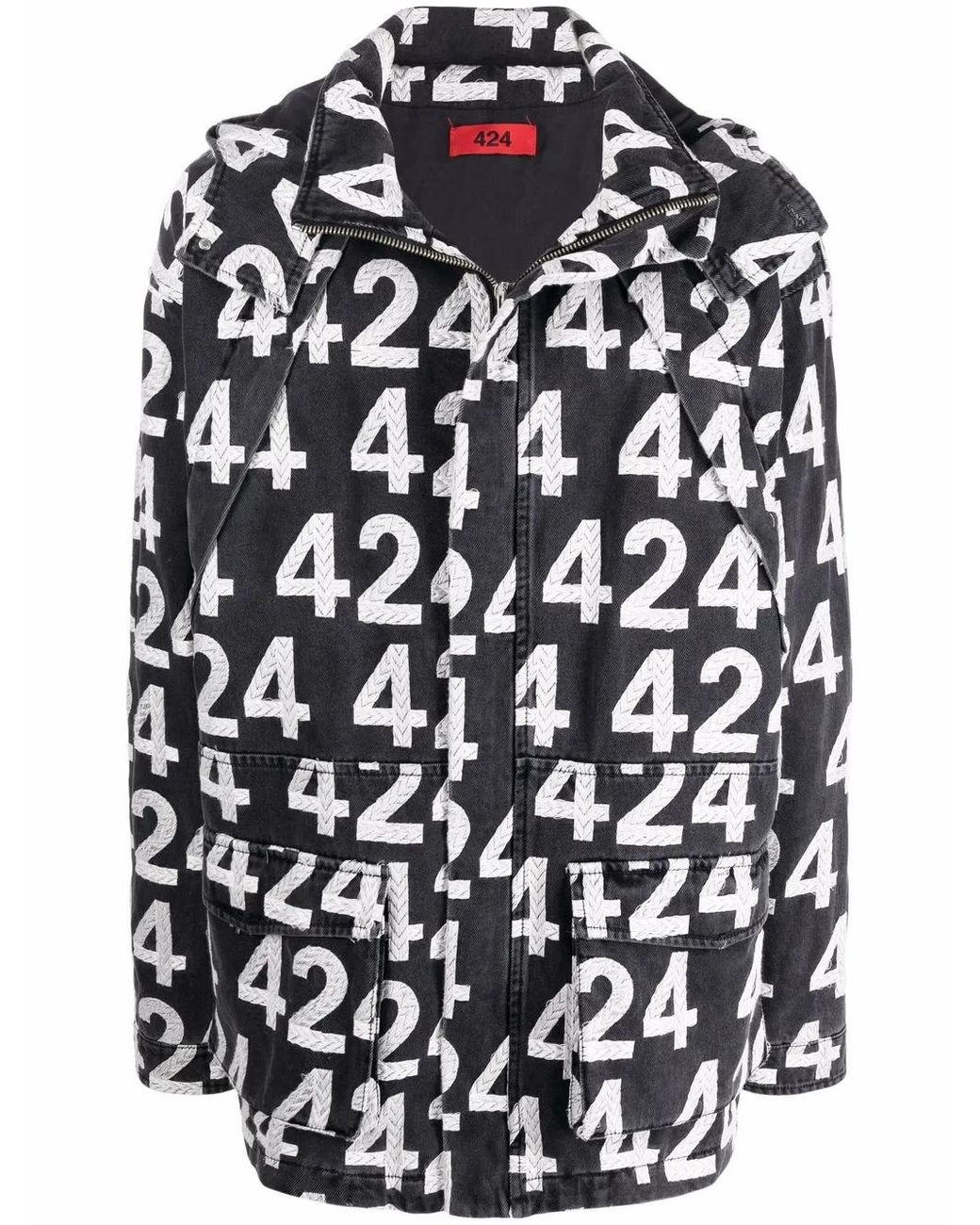 424 Jack Met All-Over Logoprint in het Blue voor heren