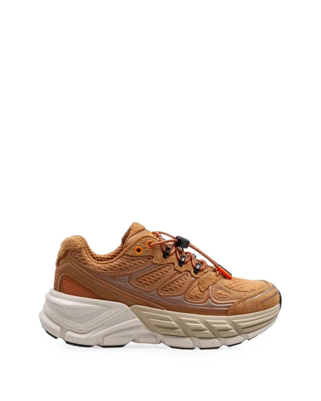 Barracuda Brown Round-One Panelled Sneakers