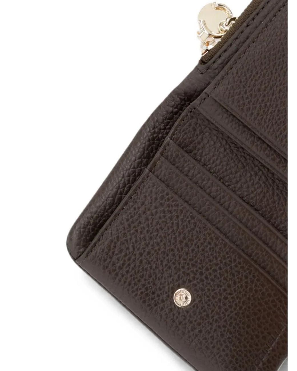 Coccinelle Gray Portefeuille C-Me Médium En Cuir Grainé À Logo Imprimé for men