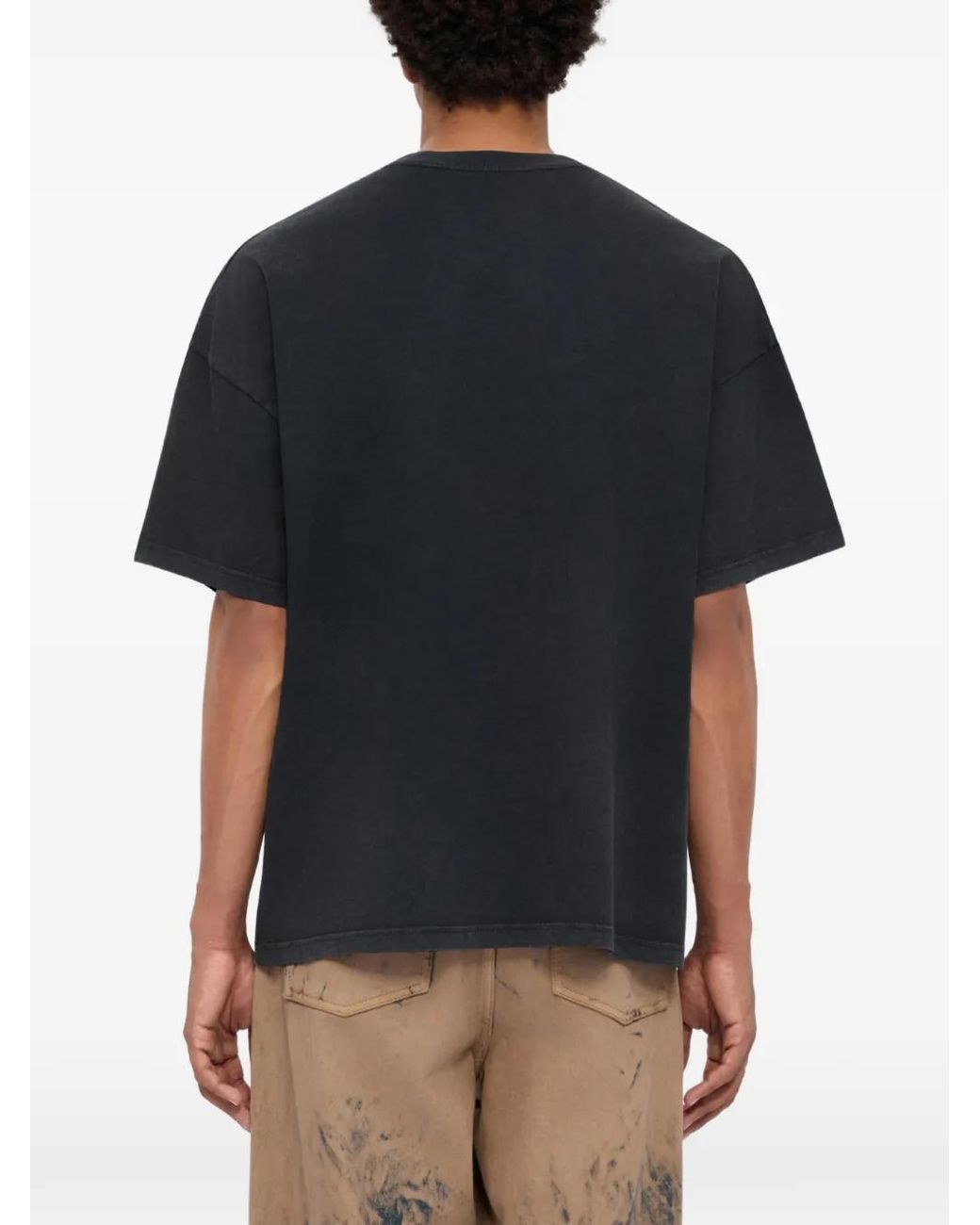 MSGM Blue T-Shirt À Imprimé Graphique for men