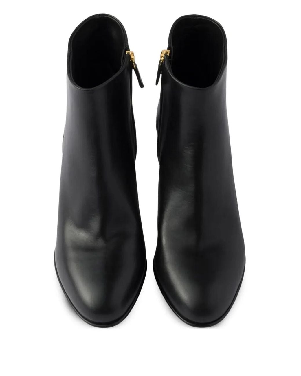 Prada Black Leather Ankle Boots 55