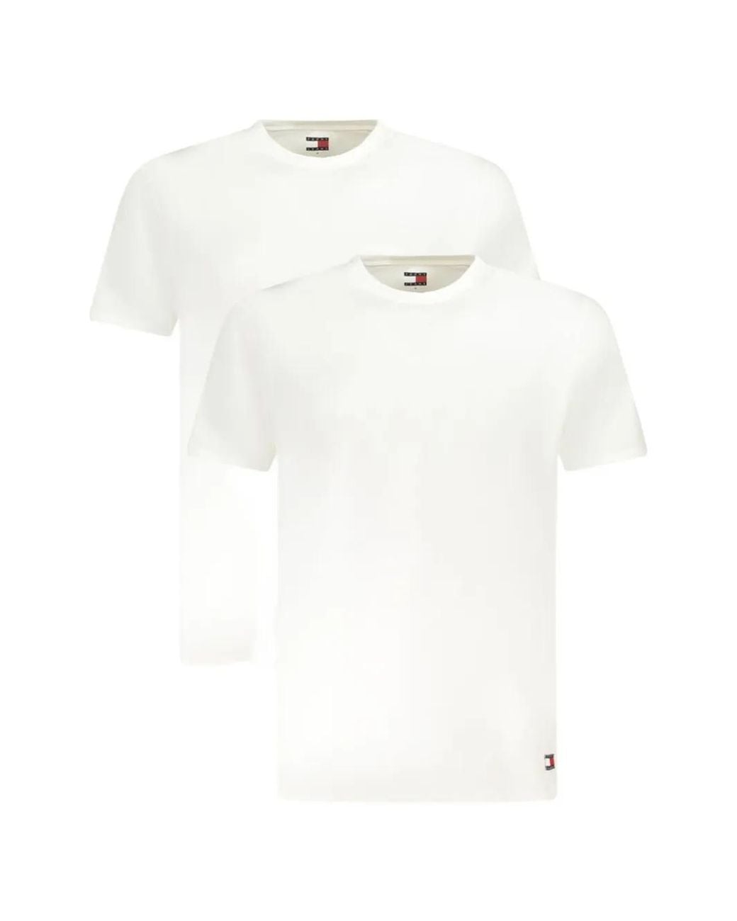 Tommy Hilfiger White Crew-Neck T-Shirts (Set Of Two) for men