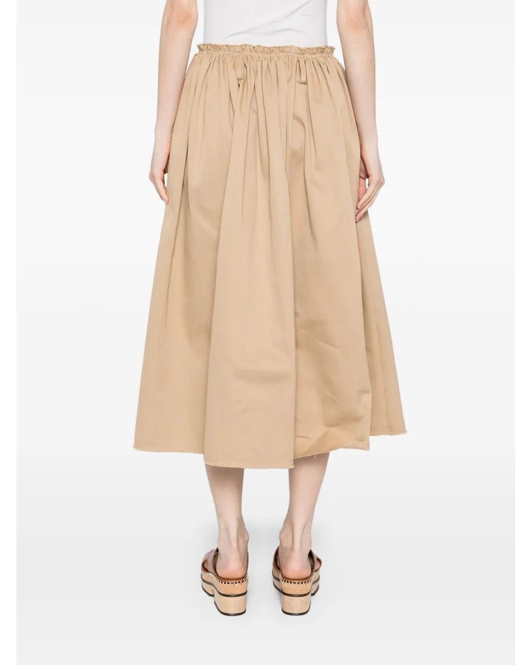 Gabriela Hearst Natural Chiara Midi Skirt
