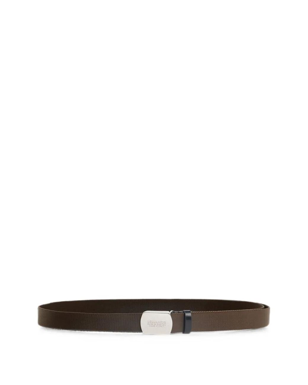 DSquared² White Logo Belt for men