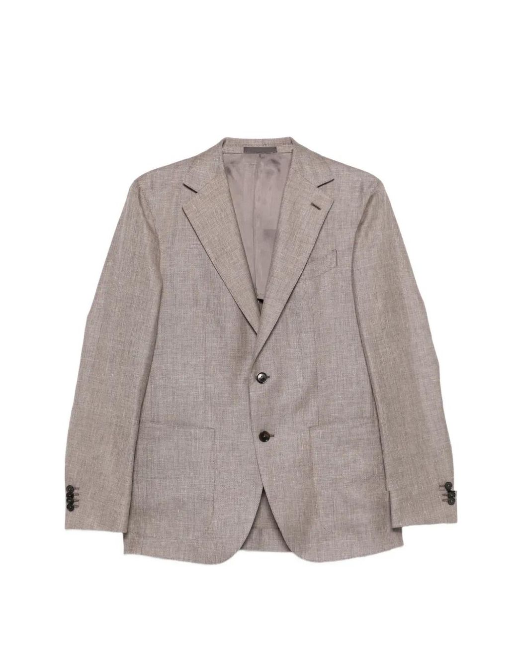 Caruso Gray Button Blazer for men