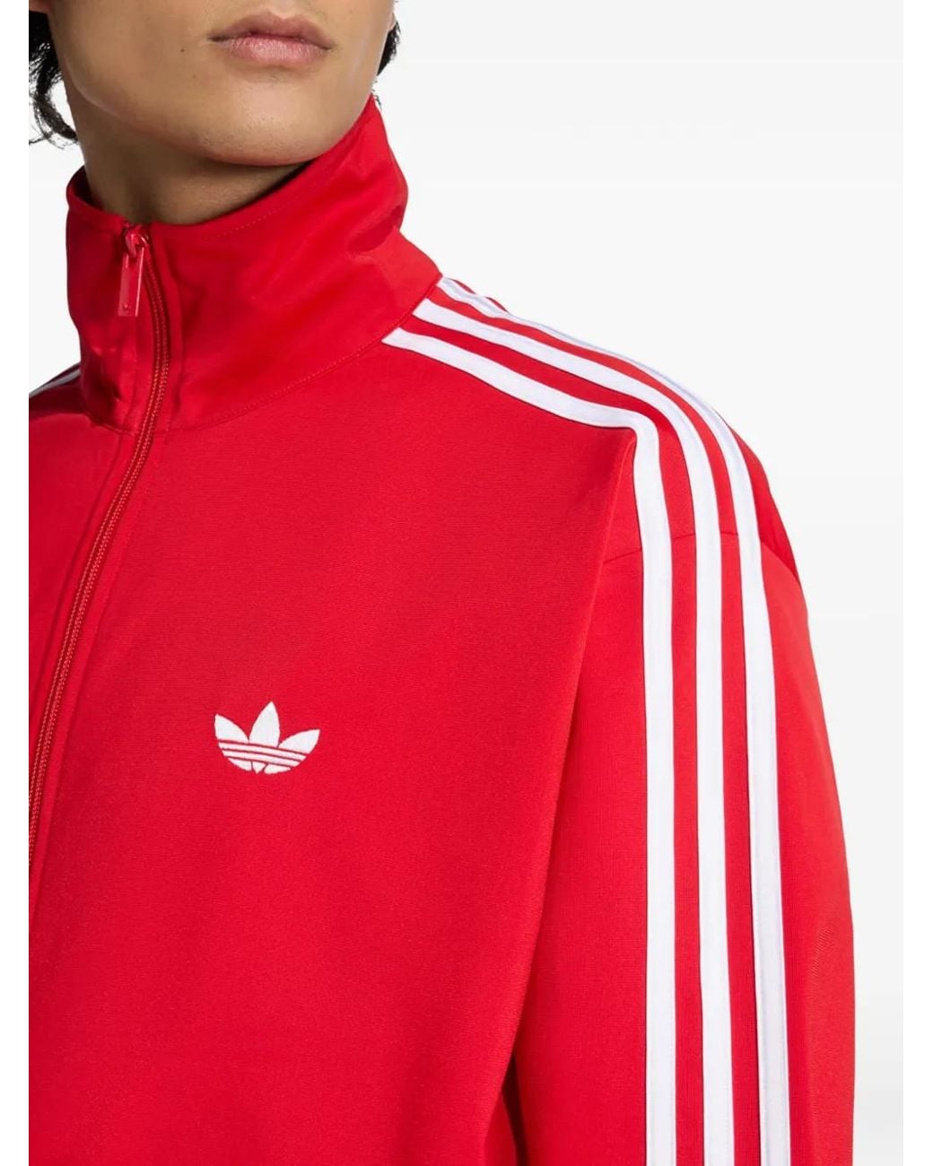 Adidas Red Veste De Survêtement Firebird À Trois Bandes for men