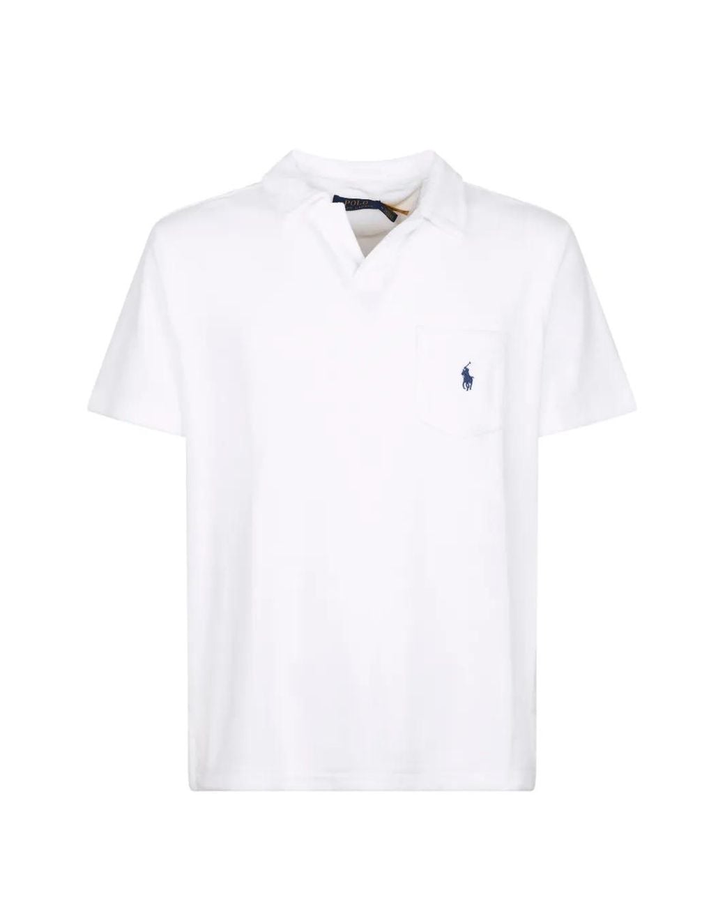 Polo Ralph Lauren White Classic Short Sleeves Pockets Polo Shirt for men