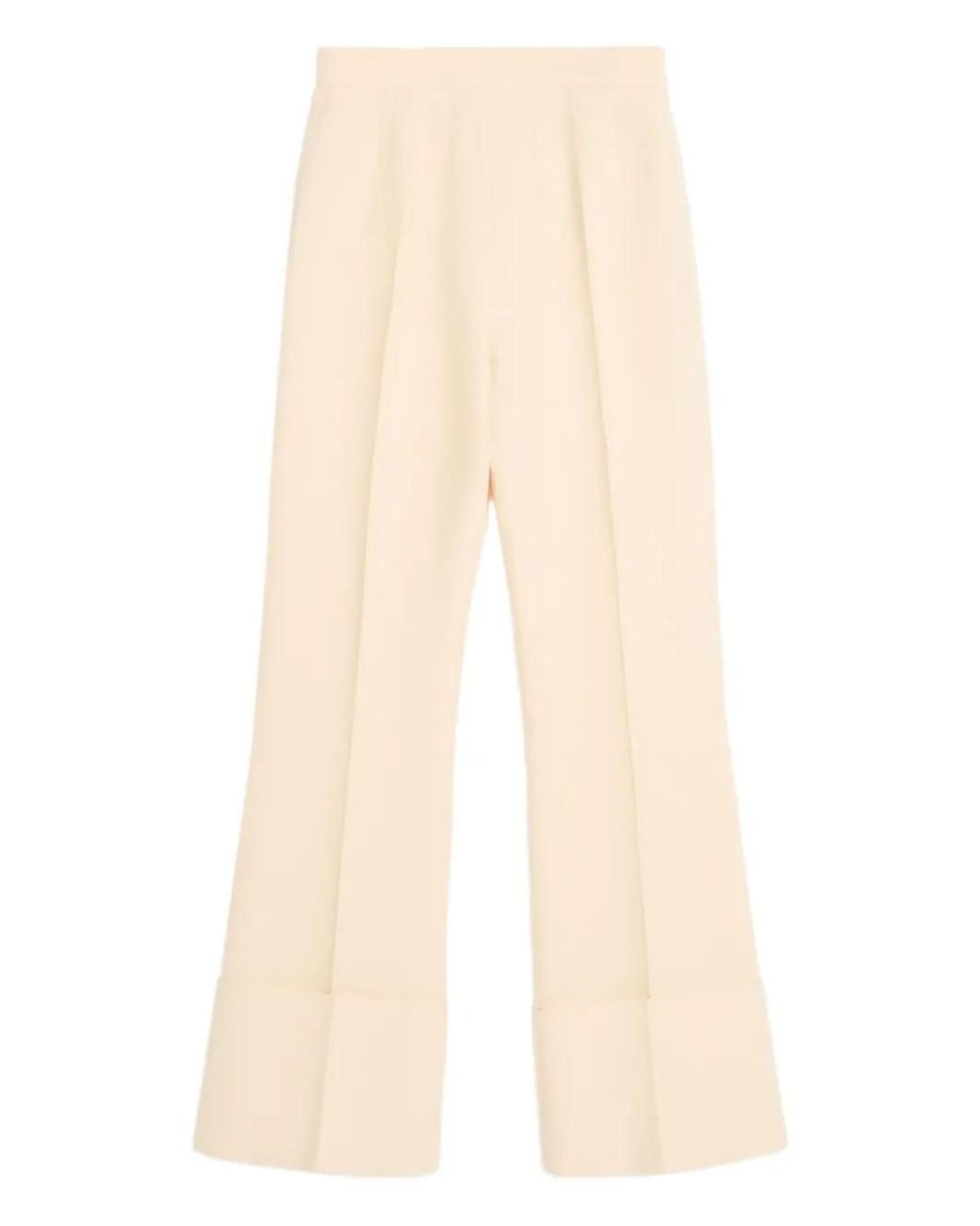 Valentino Garavani Natural Crepe Couture Trousers