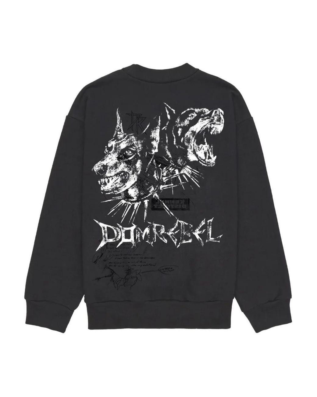 DOMREBEL Black Puppy Sweatshirt for men