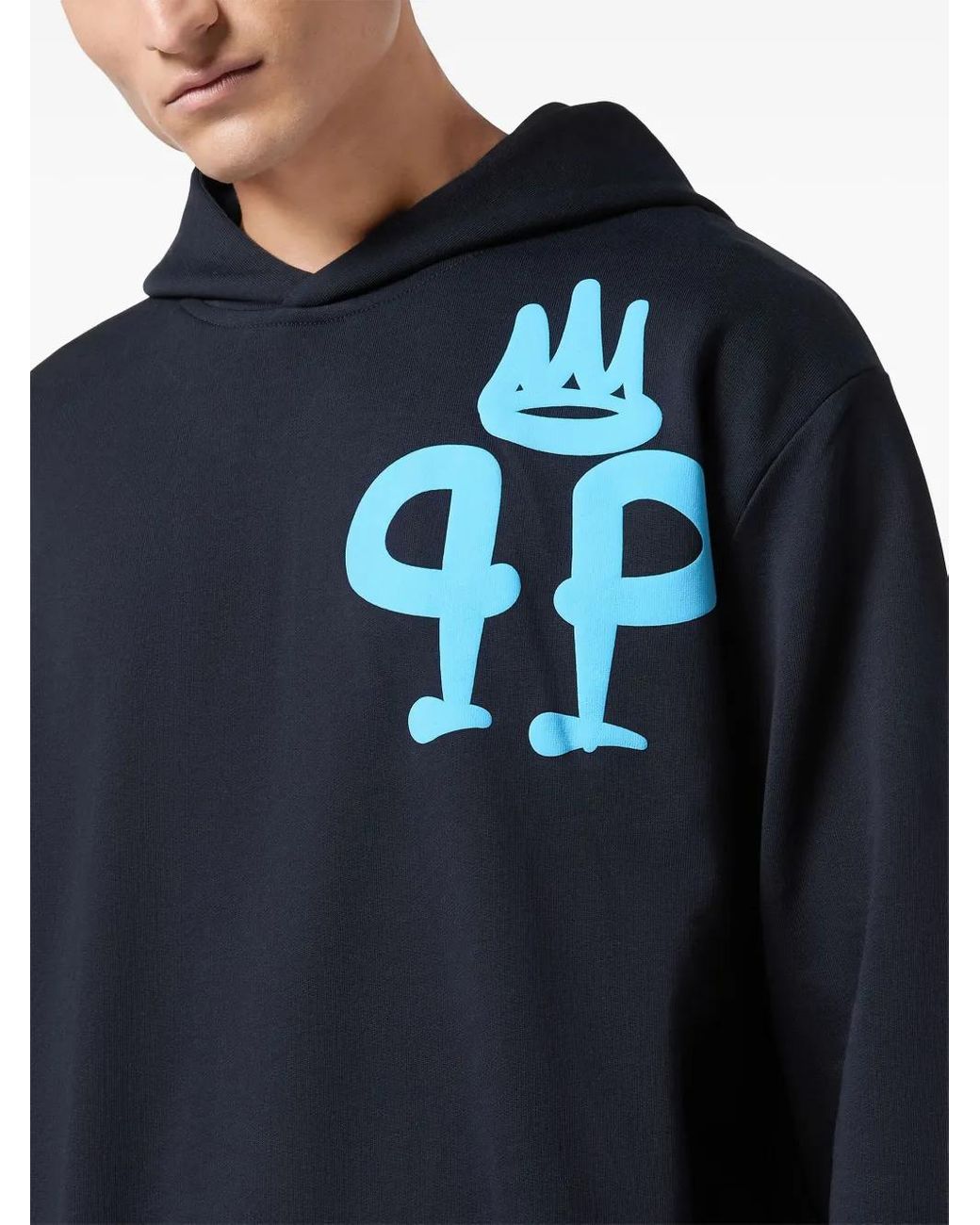 Philipp Plein Blue King Hoodie for men