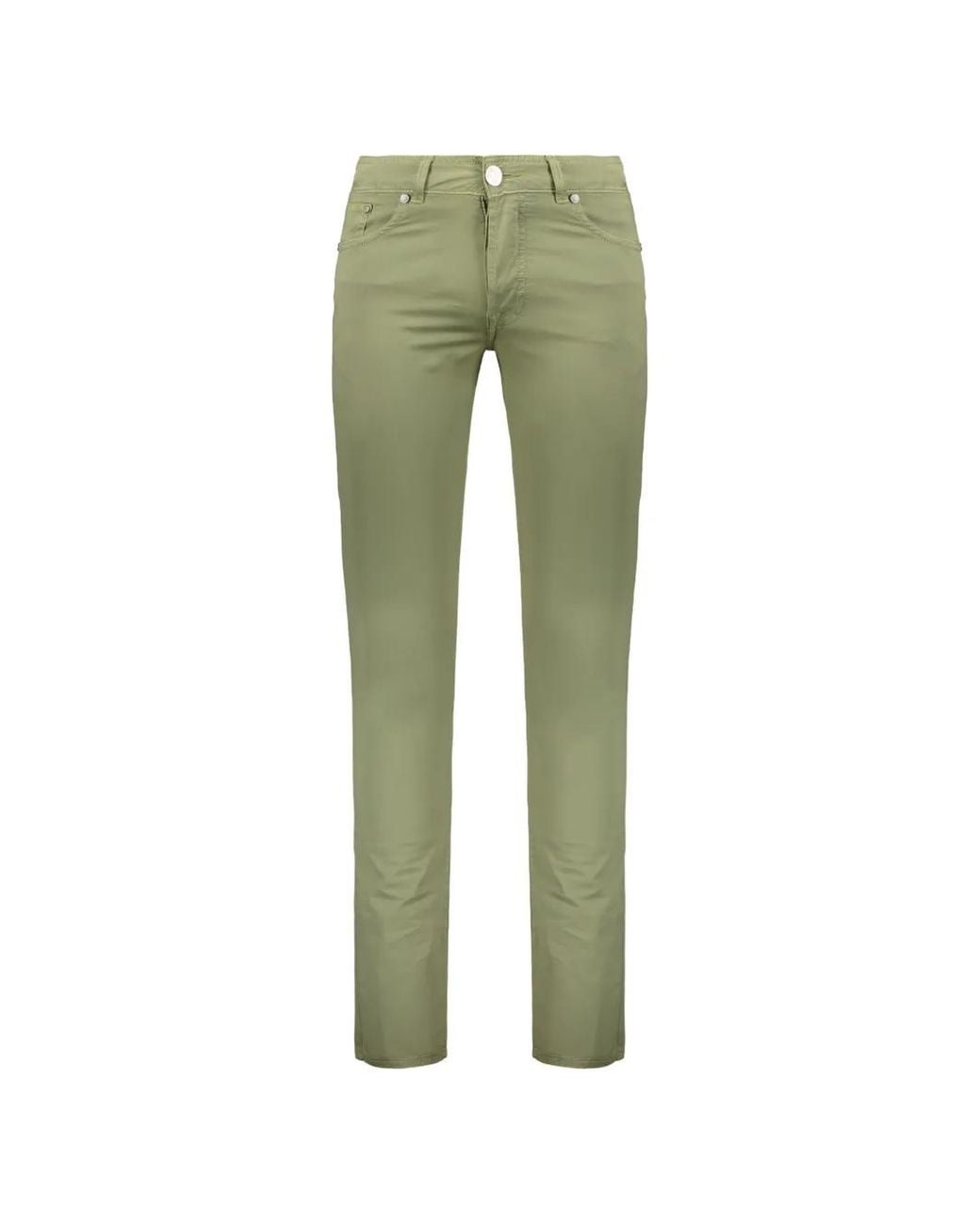 Moorer Green Straight-Cut Trousers for men