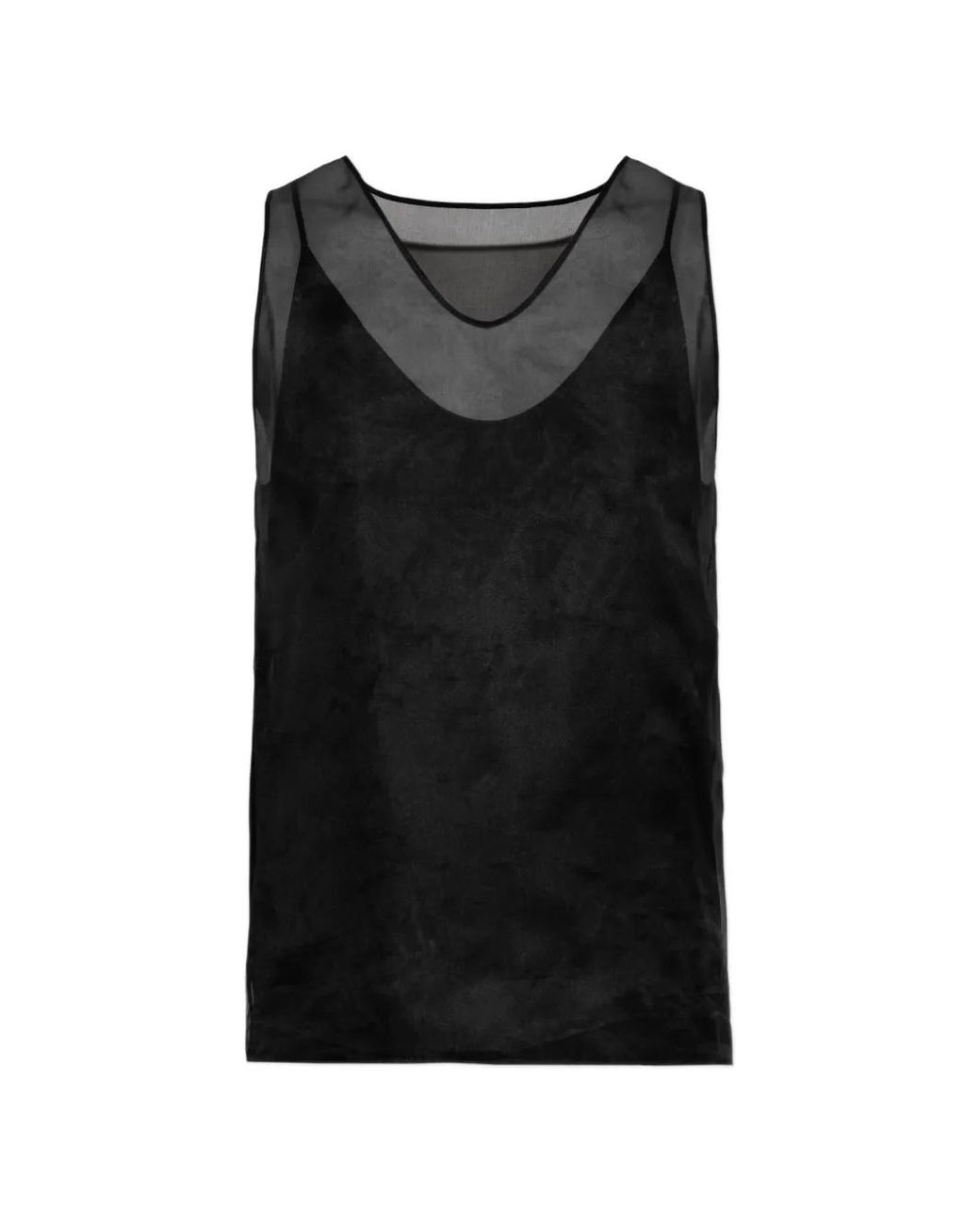 Top Con Cuello En V AMI de color Black
