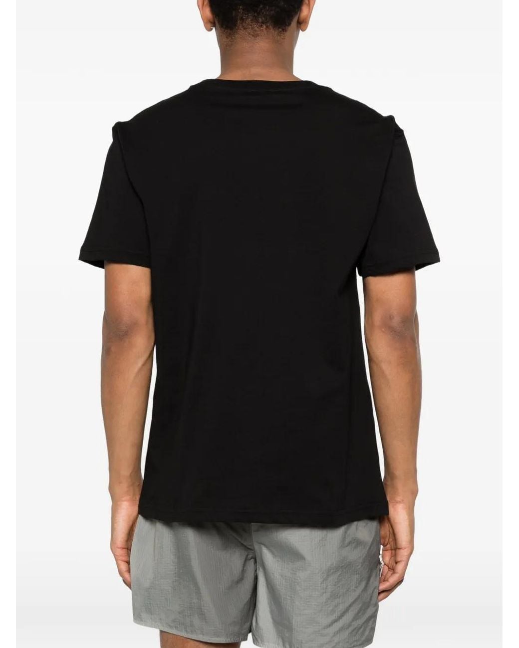 Moschino Black Cotton Logo T-Shirt for men