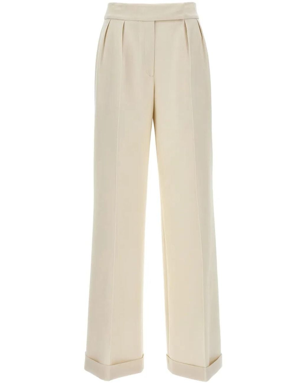 Kiton Natural Tailored Palazzo Pants