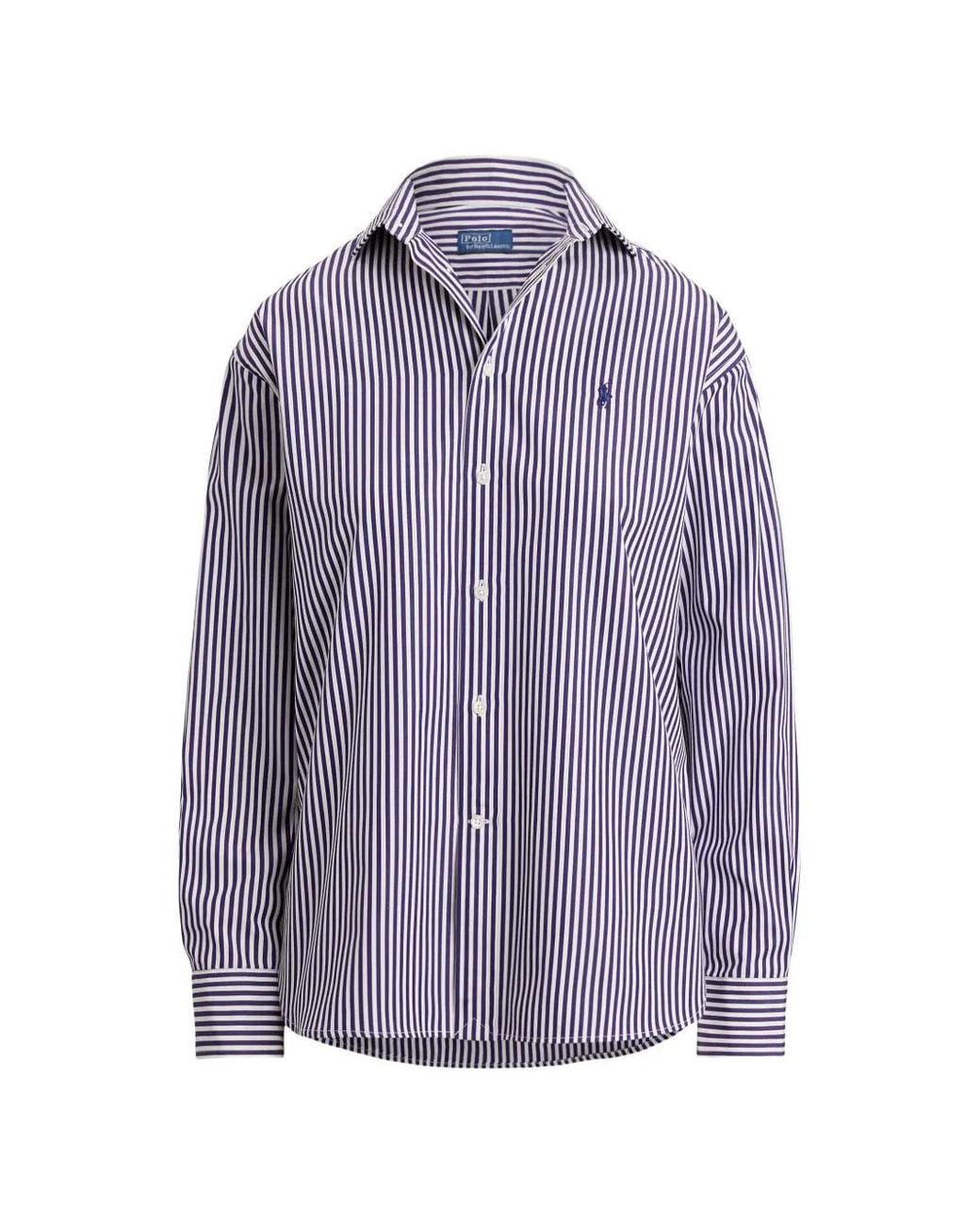 Polo Ralph Lauren Purple Striped Cotton Shirt