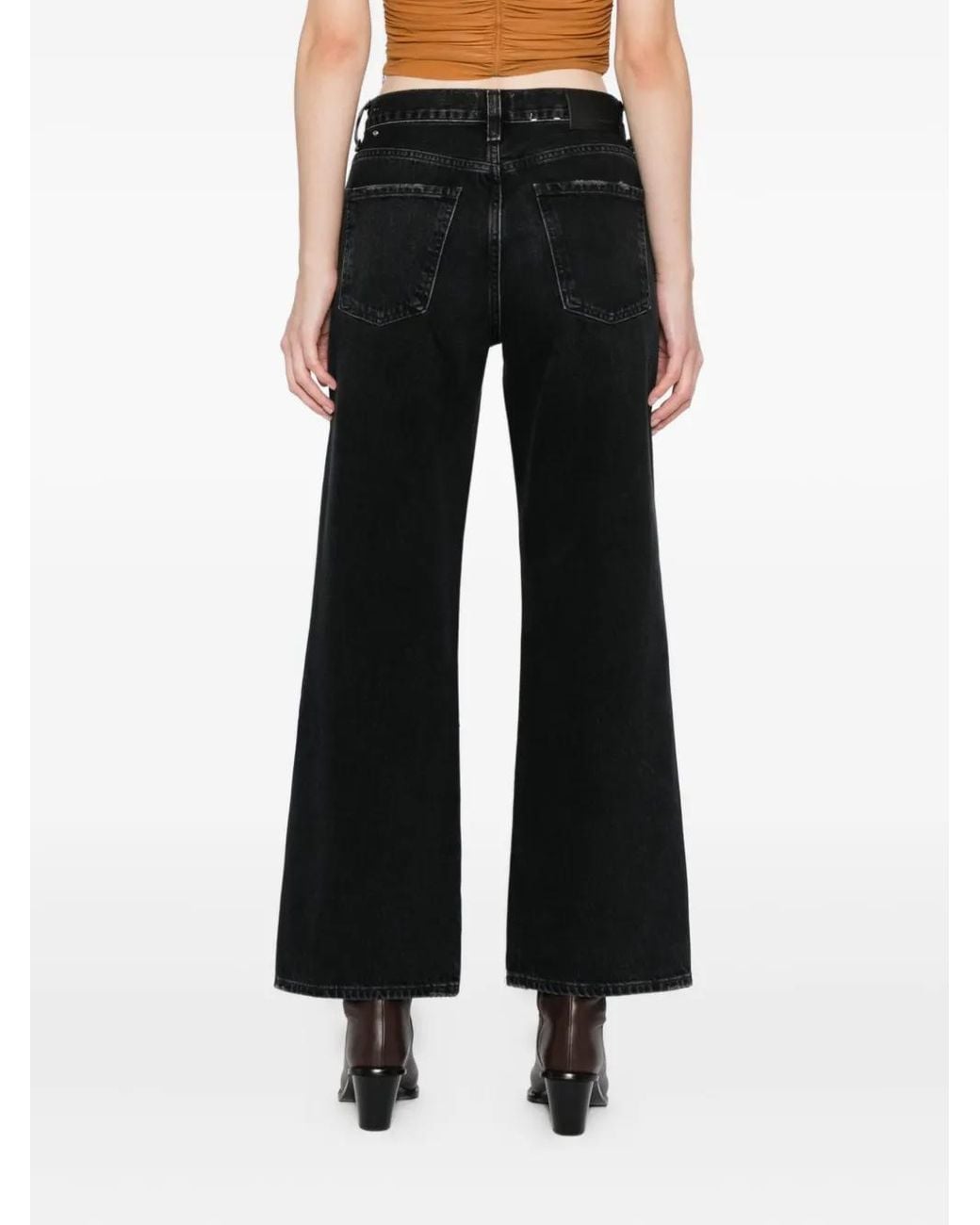 Citizens of Humanity Black Annina High-Raise Wide Leg Jeans