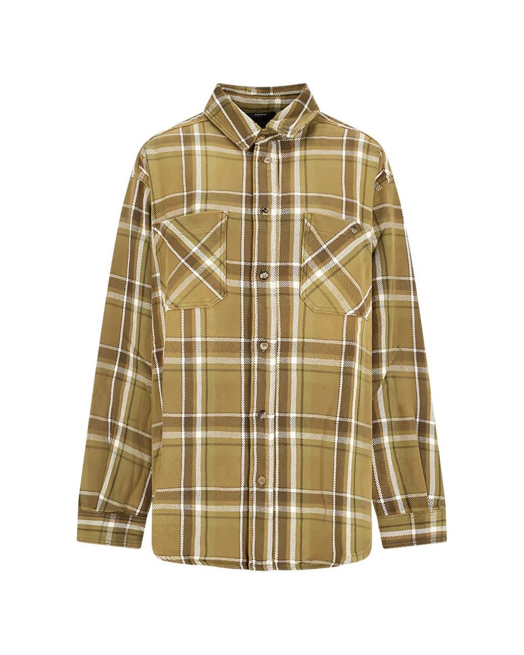 Destin Metallic Check-Pattern Chest-Pocket Shirt