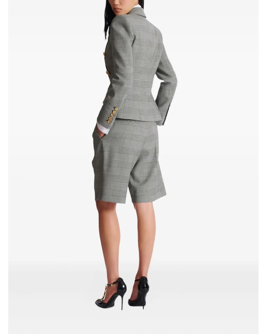 Balmain Gray 6-Buttons Jacket