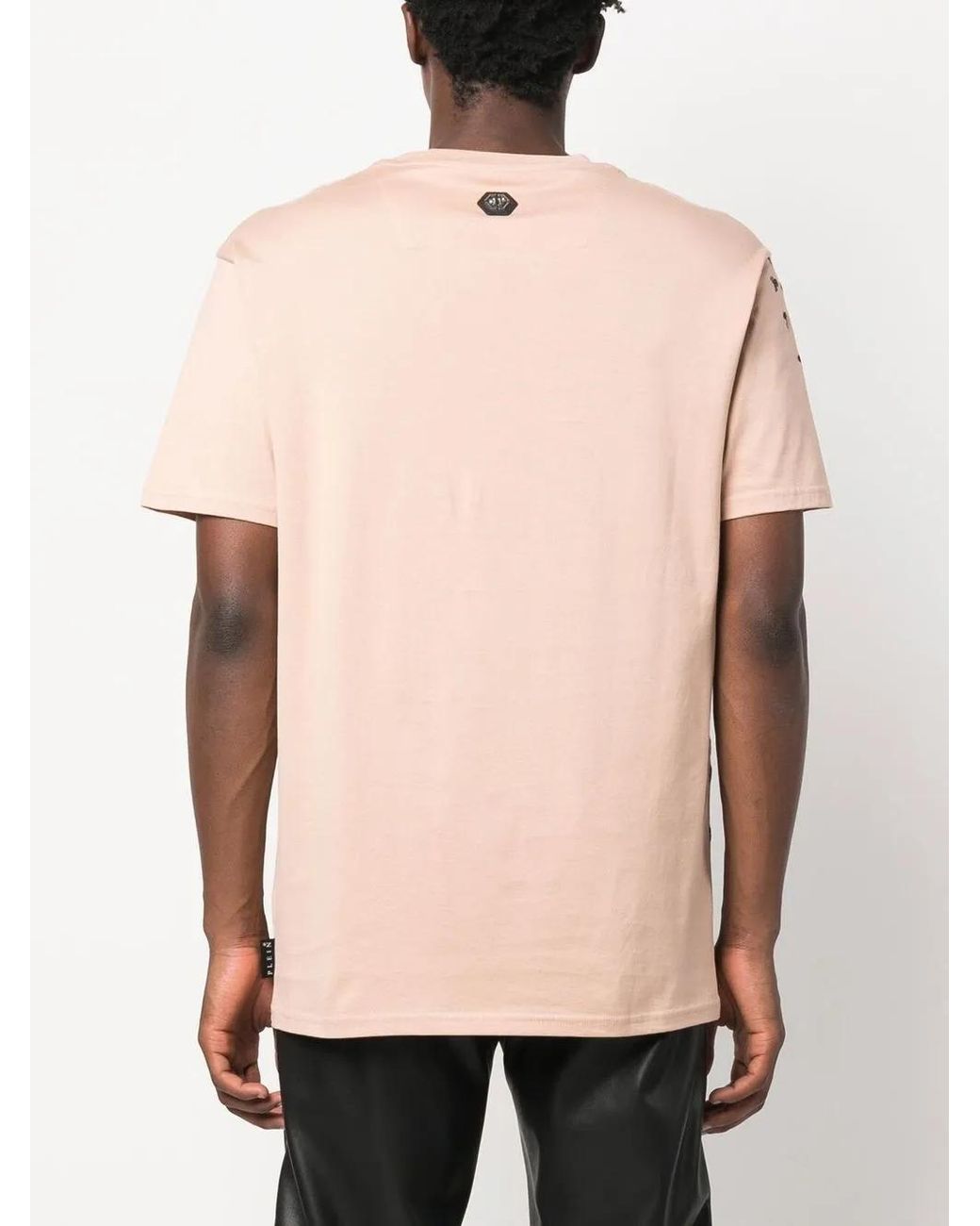 Philipp Plein Natural Logo-Print Short-Sleeved T-Shirt for men