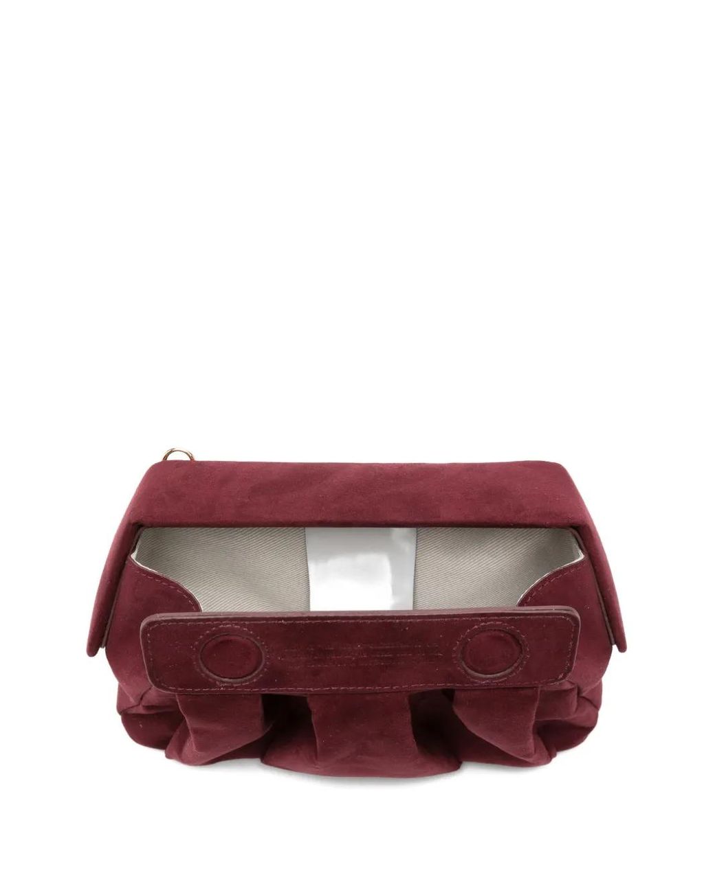 THEMOIRÈ Purple Gathered-Detail Clutch