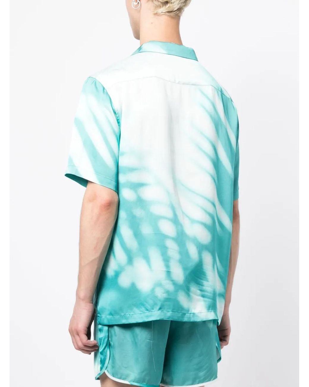 BLUE SKY INN Blue Graphic-Print Short-Sleeve Shirt for men