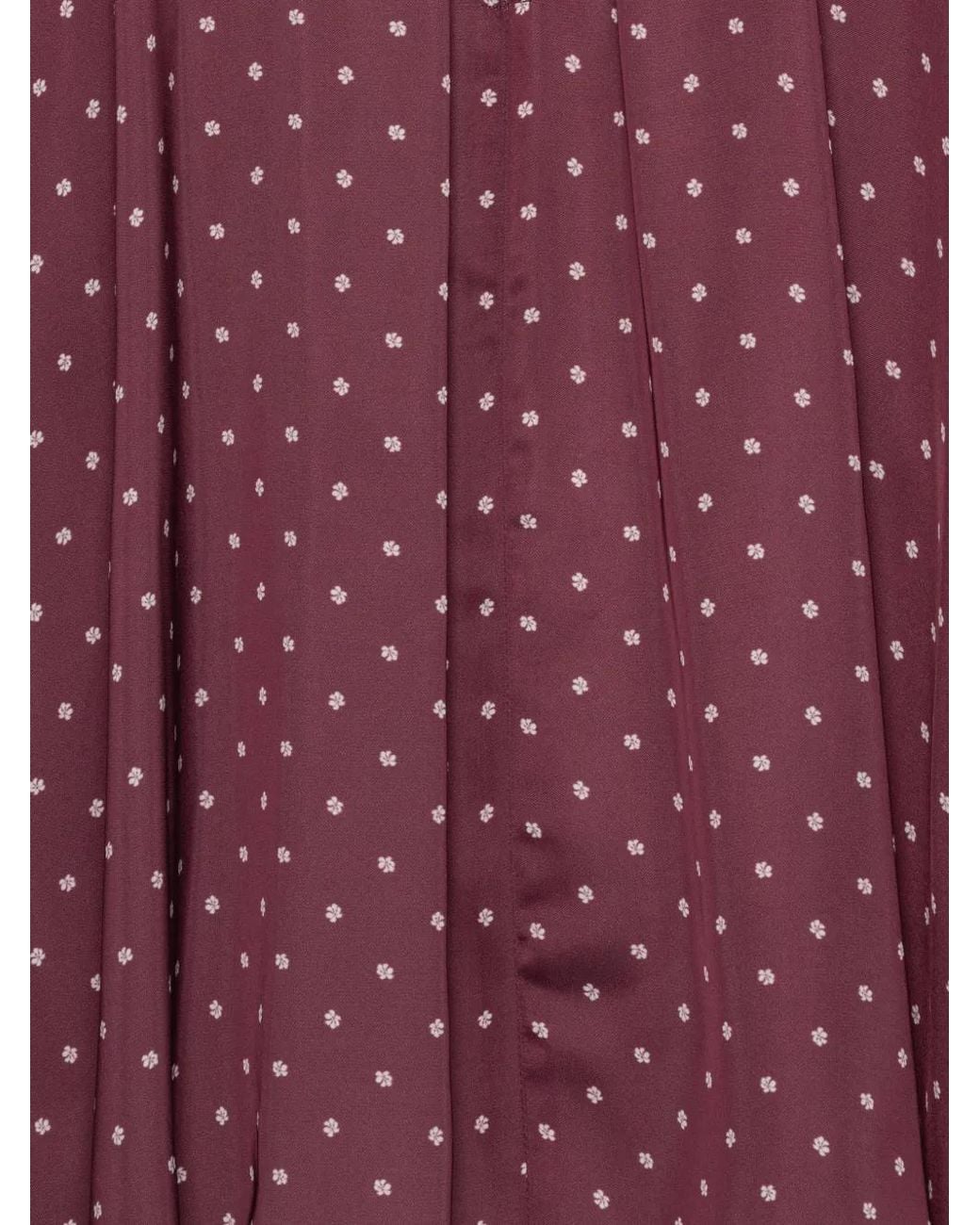 ROTATE BIRGER CHRISTENSEN Purple Dot Satin Bow Shirt Dark