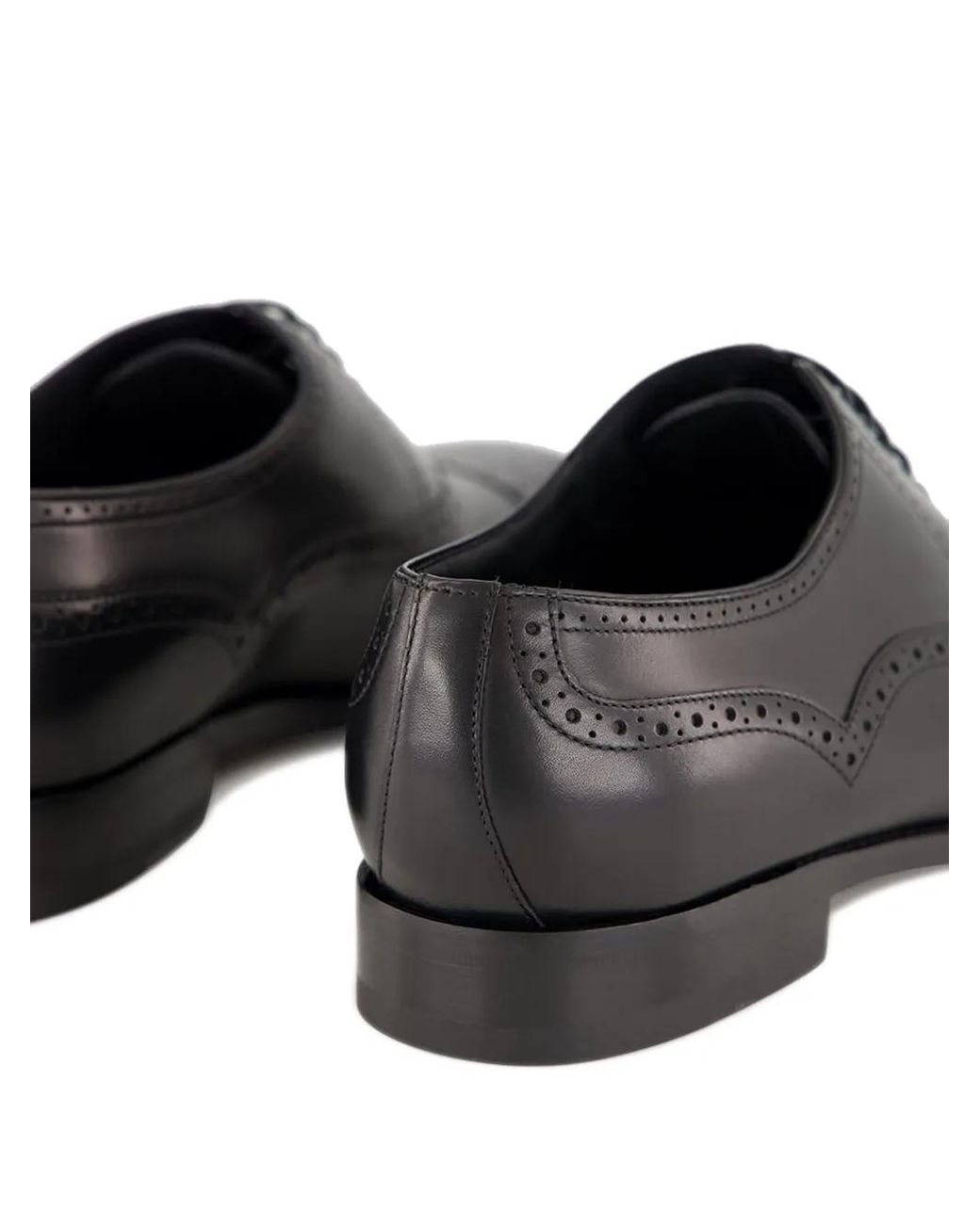 Manolo Blahnik Brown Brogue Derby Leather Shoes for men