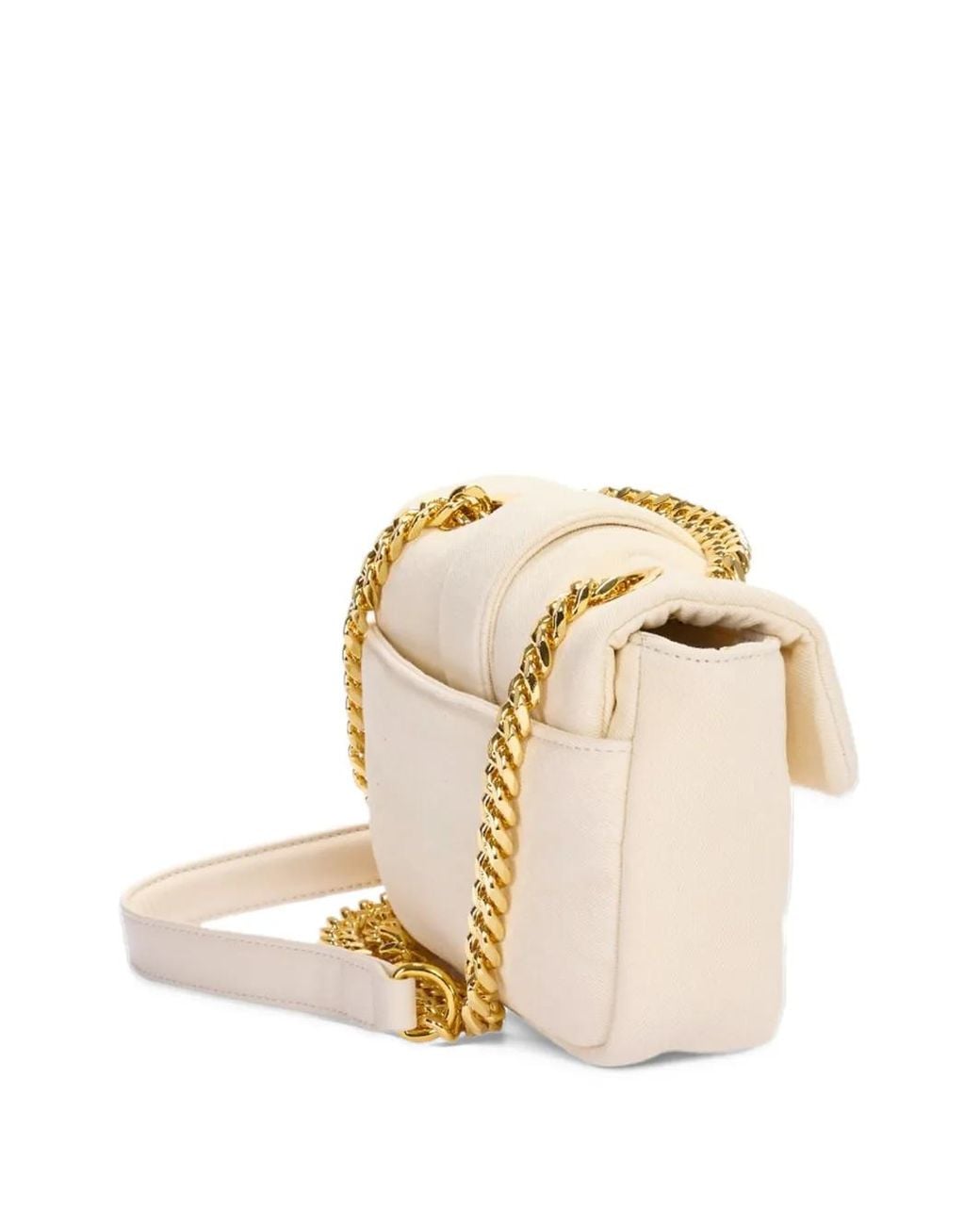 Just Cavalli Iconic Snake Puffy Crossbody Bag in Natural | Lyst