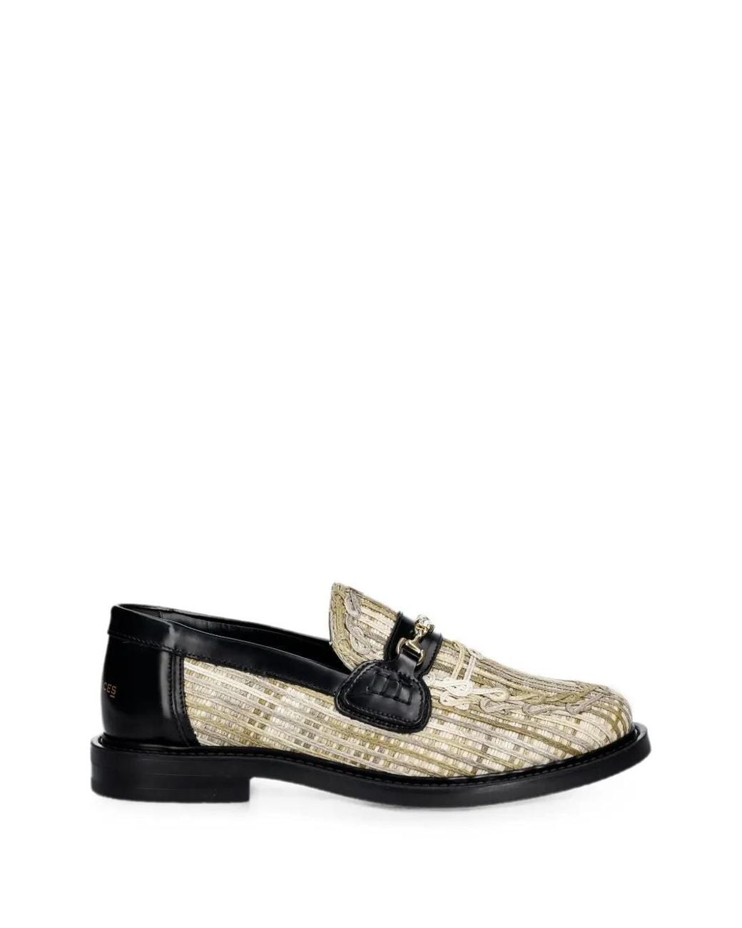Filling Pieces White Panier Woven Horsebit Loafers for men