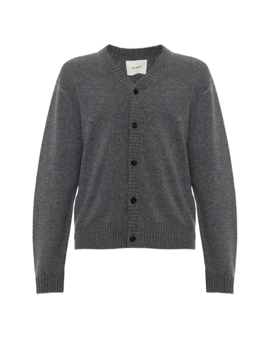 Lisa Yang Gray Fenris V-Neck Cardigan for men