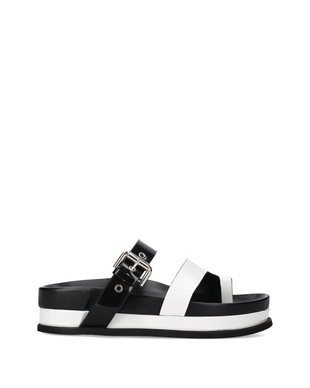 Premiata White Buckle Platform Sandals