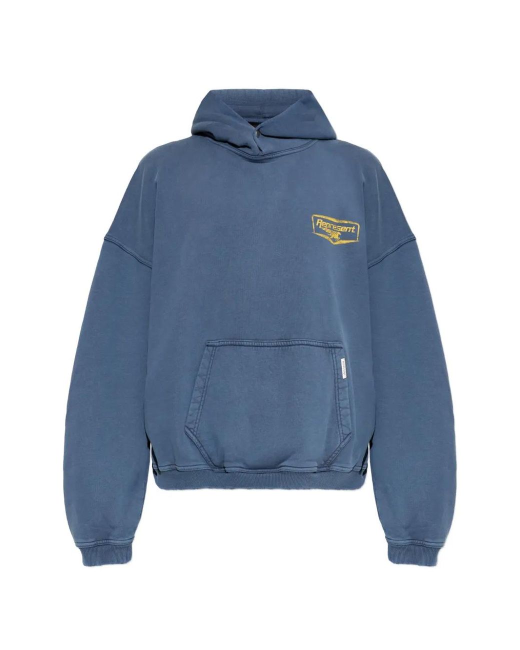 Represent Blue Graphic Print Hoodie for men