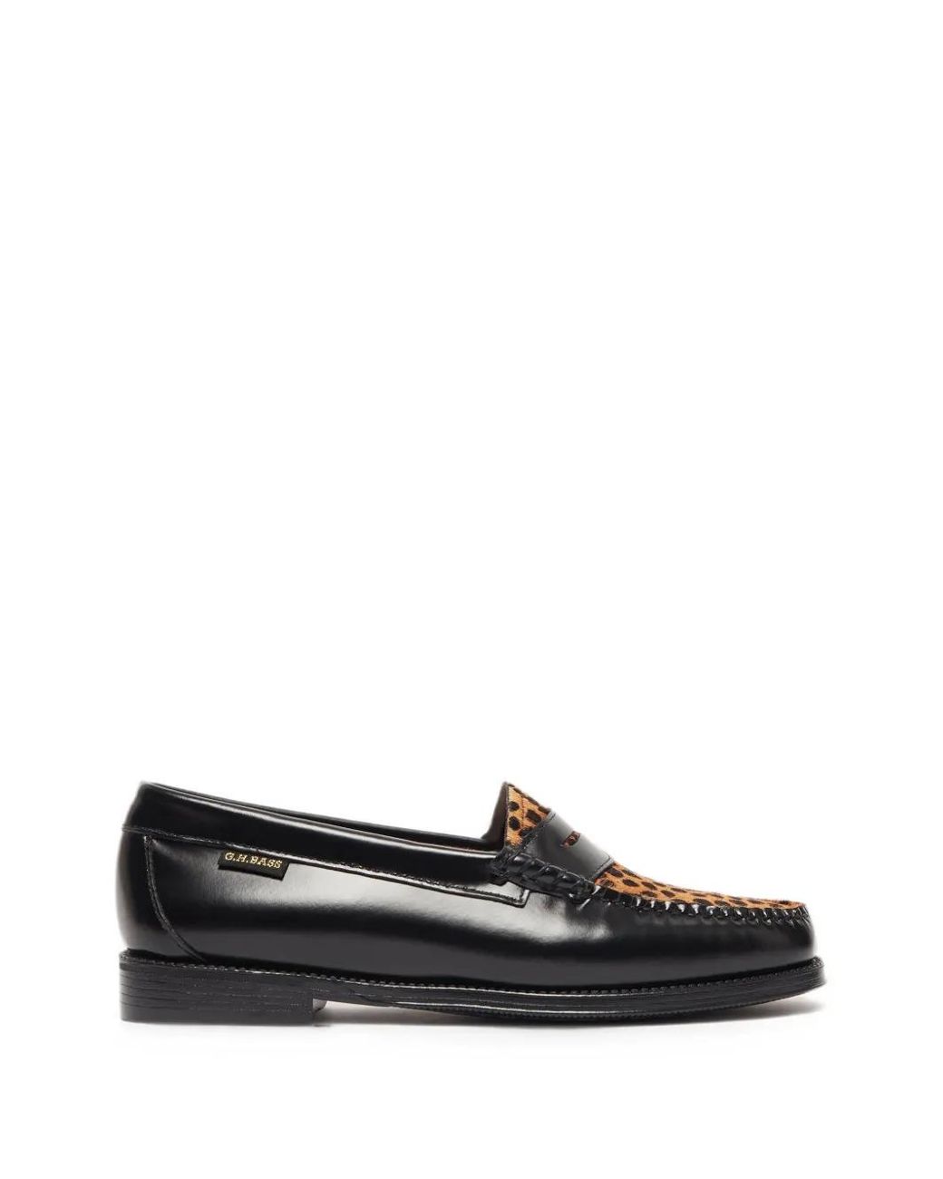 G.H.BASS White Easy Weejuns Leopard-Print Loafers