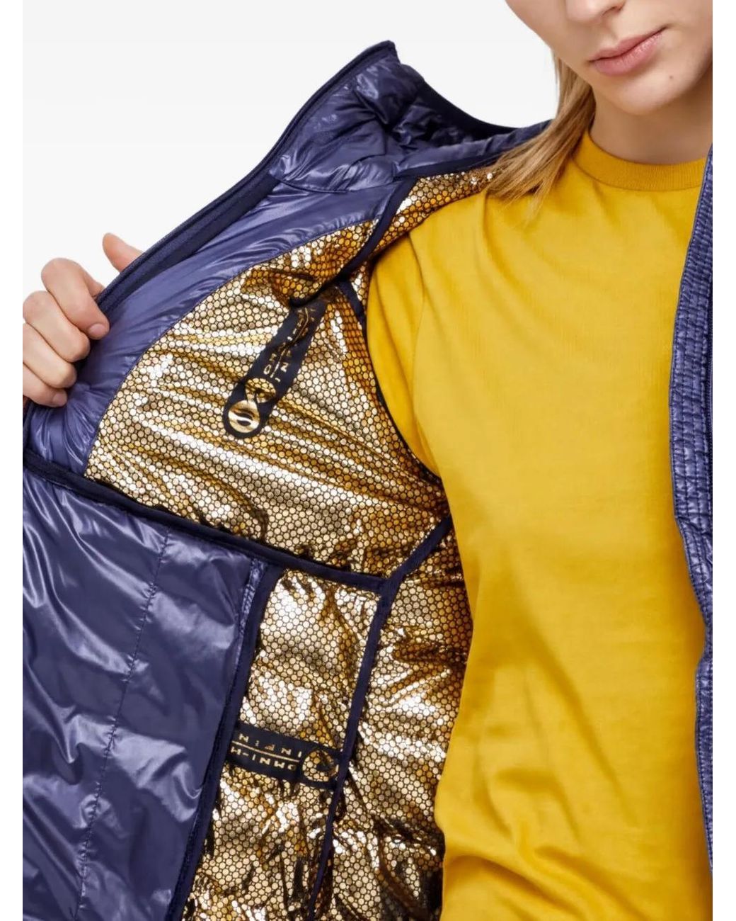 Columbia Blue Labyrinth Loop Hooded Puffer Jacket