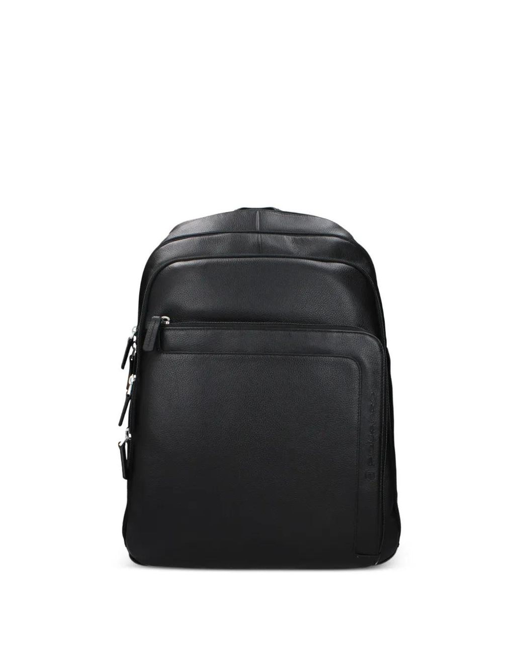 Piquadro Black Leather Backpack for men