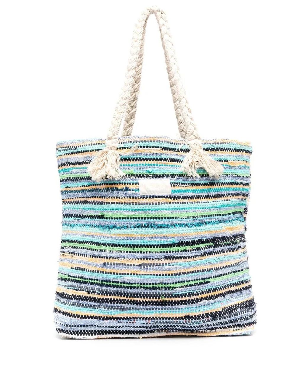 Vilebrequin Blue Woven Rope-Detail Tote