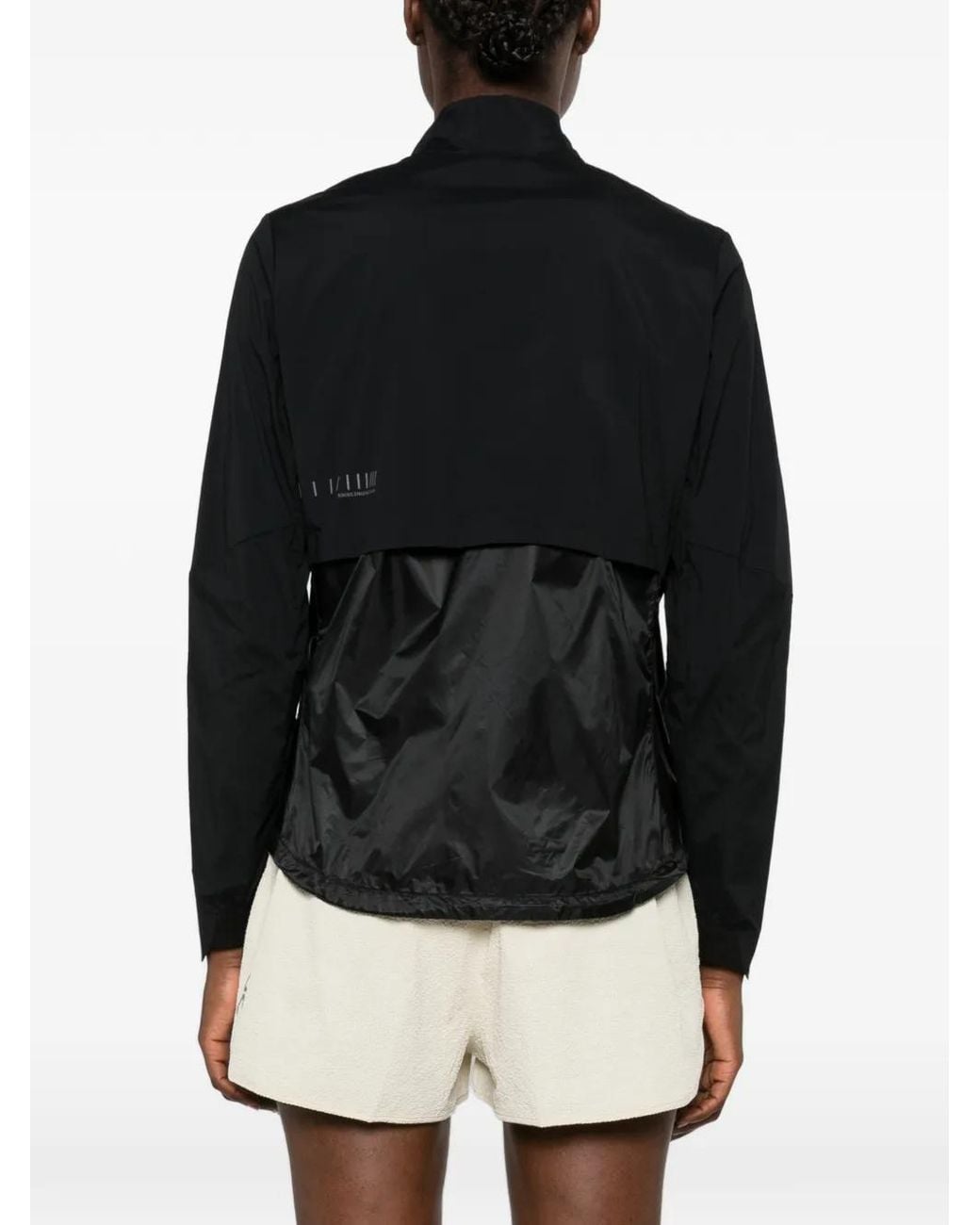On Shoes Black Logo-Print Panelled Jacket
