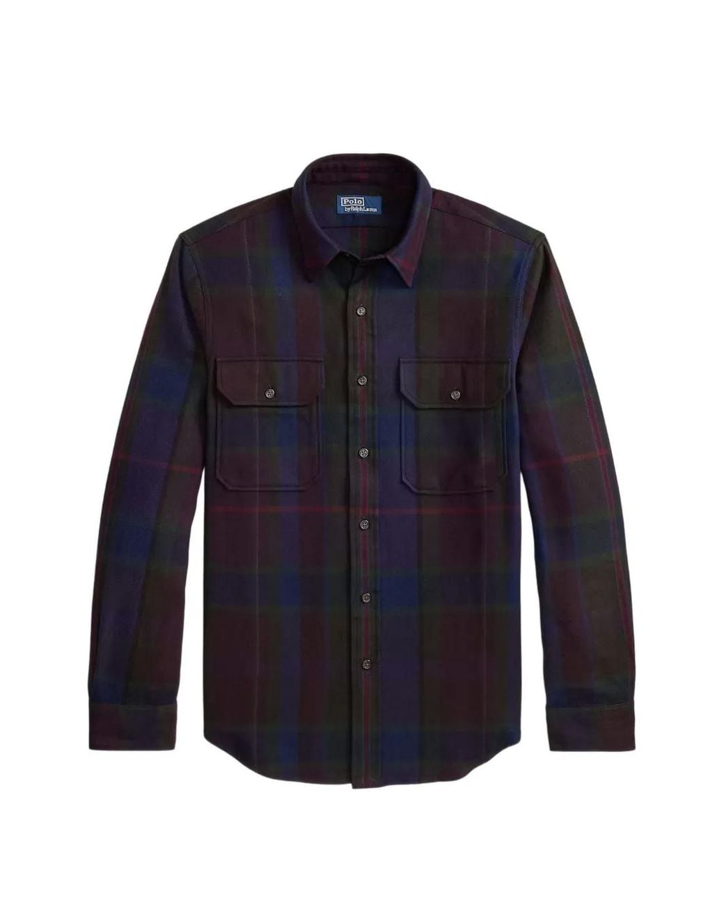 Polo Ralph Lauren Blue Classic Fit Plaid Twill Workshirt for men