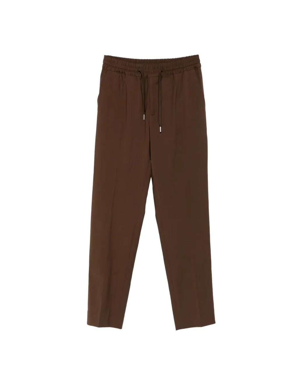 Sandro Brown Elasticated Wool Trousers for men