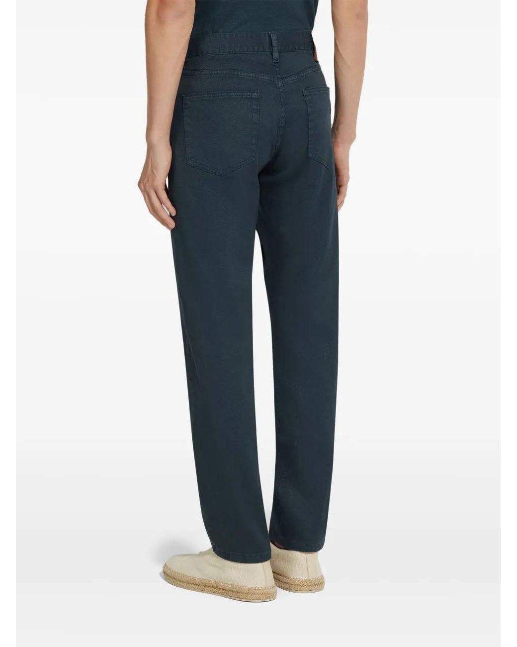 Zegna Blue Straight-Leg Jeans for men