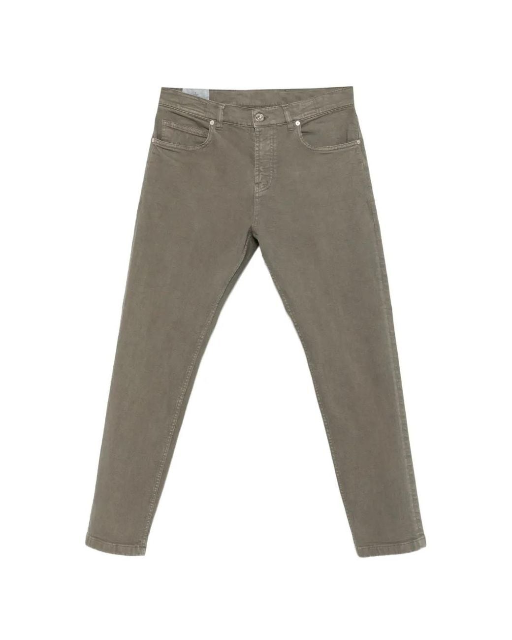 Eleventy Gray Five-Pocket Trousers for men