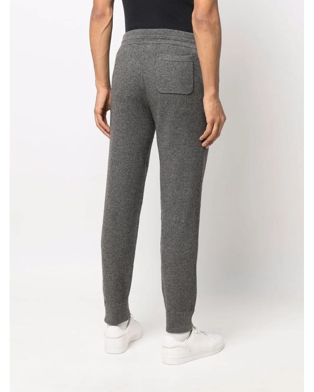 Vince Gray Solid-Color Knit Track Pants for men