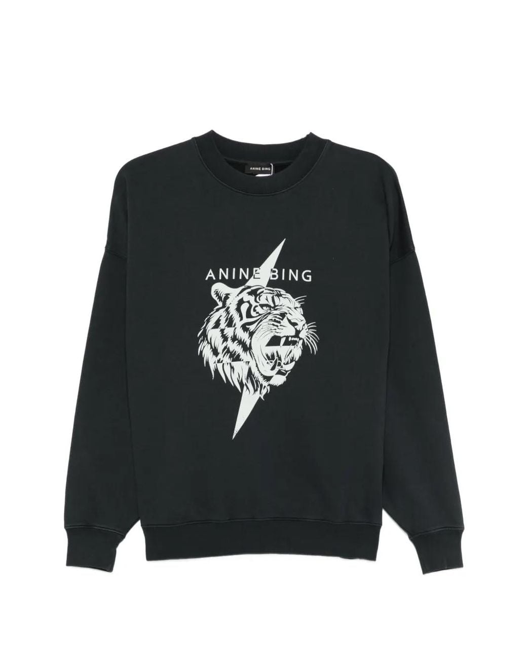 Anine Bing Black Miles Sweatshirt Tiger