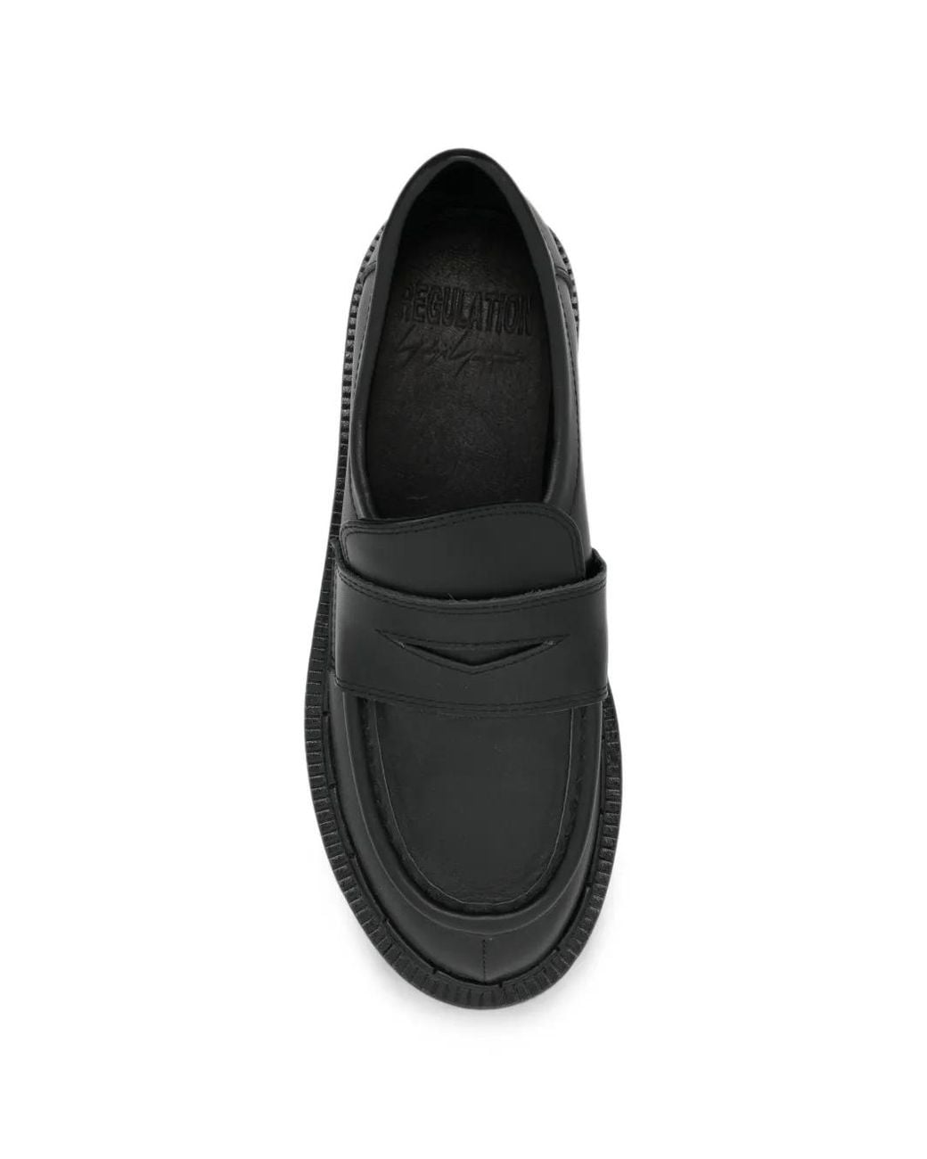 Yohji Yamamoto Black Soft Smooth Leather Platform Loafers