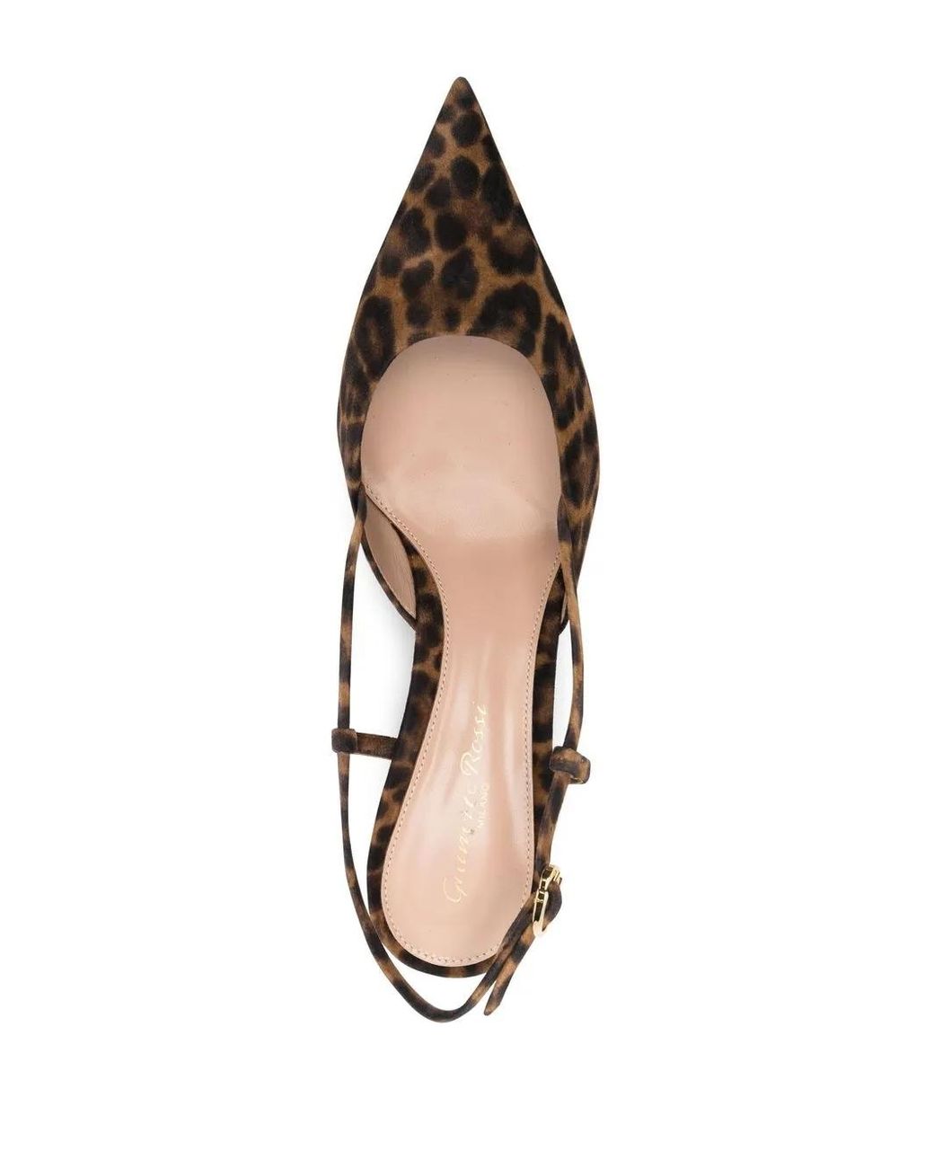 Gianvito Rossi Brown Pointed Toe Slingback Heels