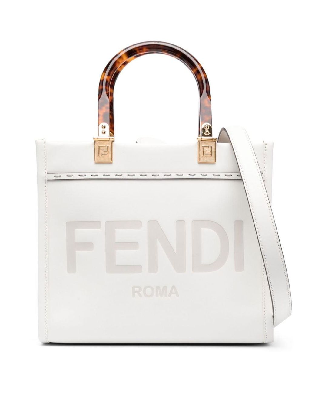 Fendi logo tote cheap