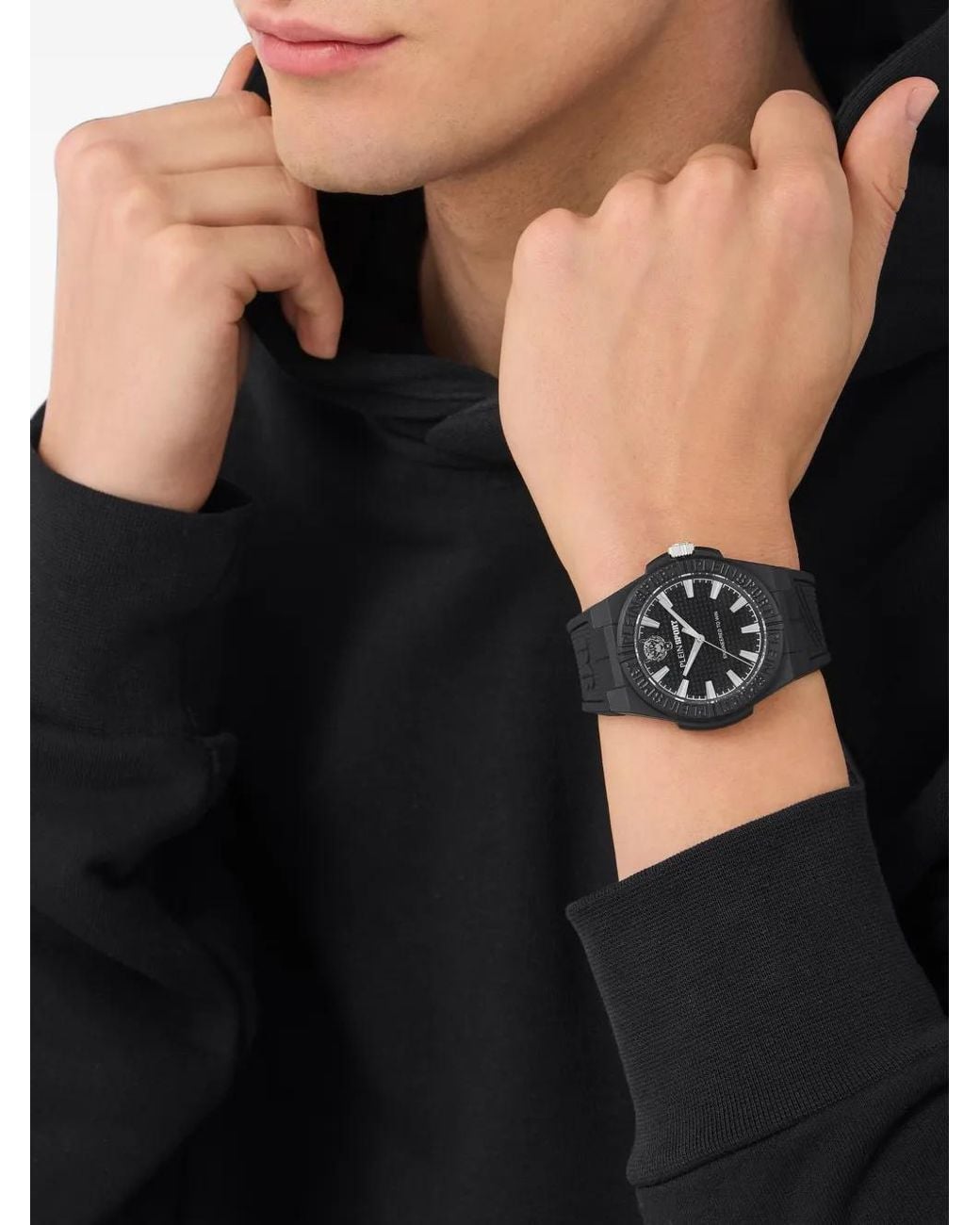 Philipp Plein Black Laserstrike 50Mm Watch
