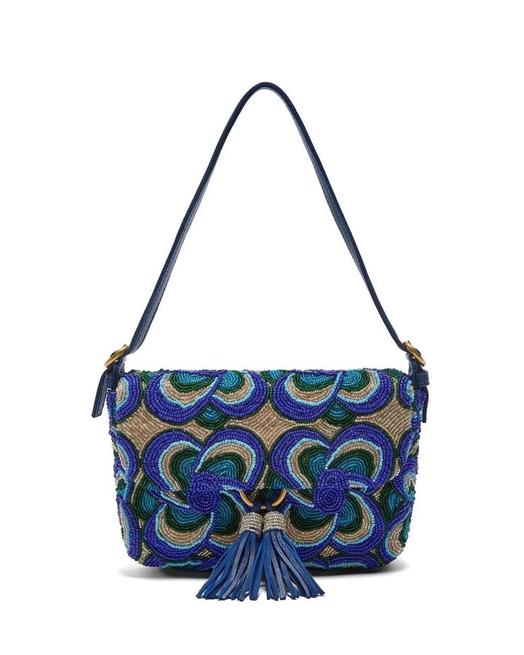 Borsa A Spalla Mouline di Maliparmi in Blue