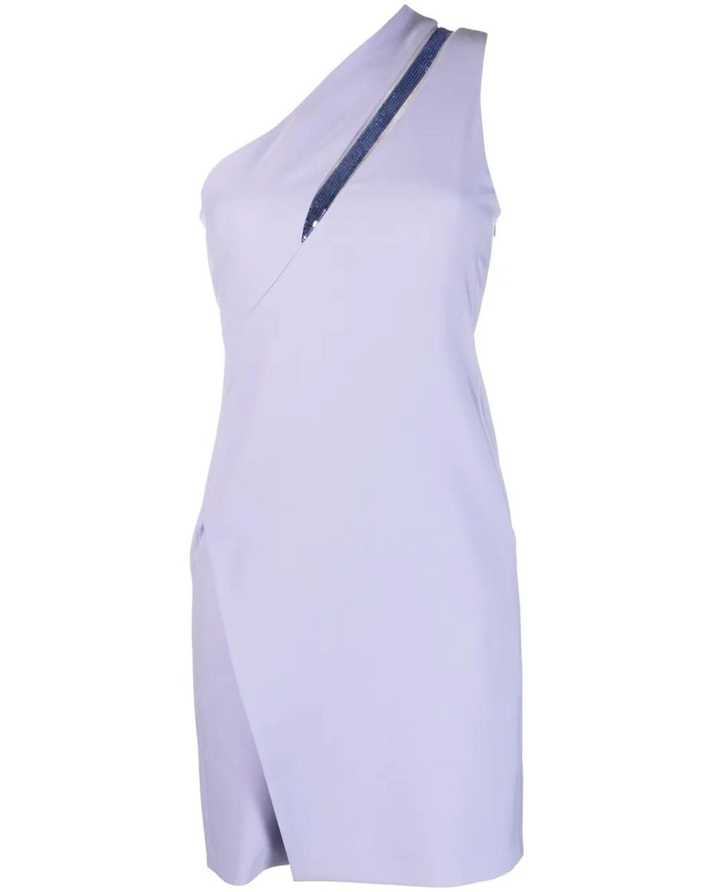Genny Purple Sequin-Embellished Mini Dress