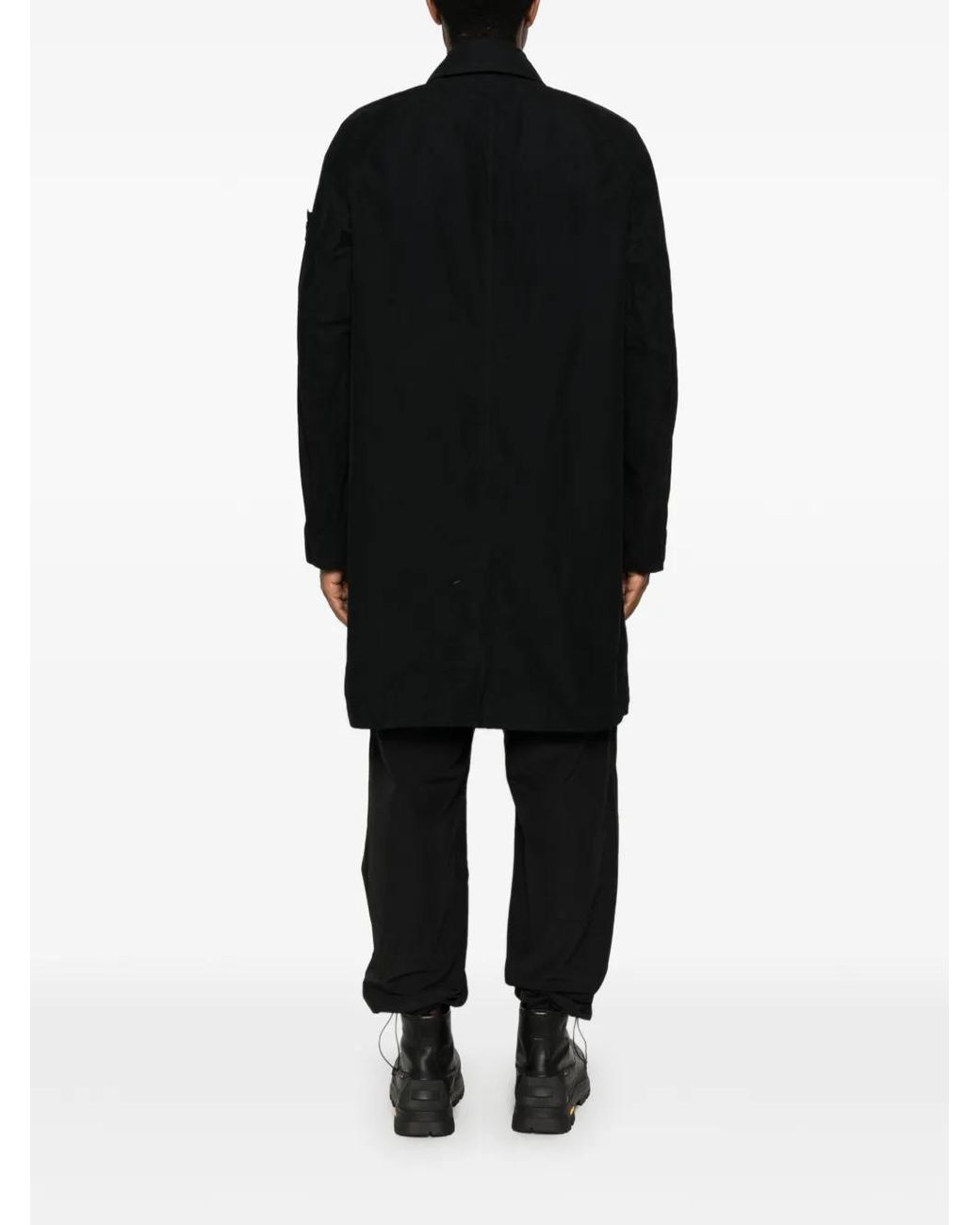 Stone Island Black 7100005 David Light-Tc_S.I. Ghost Car Coat for men